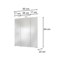 LED Licht Spiegelschrank mit 3D Effekt - Athrin^Wohnen Outlet