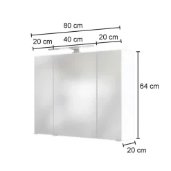 LED Licht Spiegelschrank mit 3D Effekt - Athrin^Wohnen Outlet