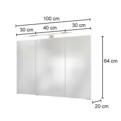 LED Licht Spiegelschrank mit 3D Effekt - Athrin^Wohnen Outlet