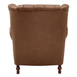 Leder Chesterfieldsessel in Cognac Braun - Martinos^Wohnen