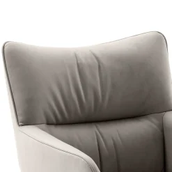 Wohnen Leder Esstischstühle in Creme - drehbar - Klimaca (2er Set)