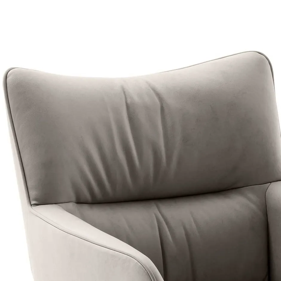 Wohnen Leder Esstischstühle in Creme - drehbar - Klimaca (2er Set)