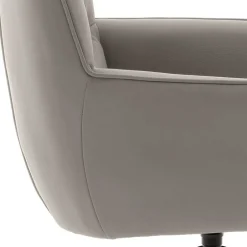 Wohnen Leder Esstischstühle in Creme - drehbar - Klimaca (2er Set)