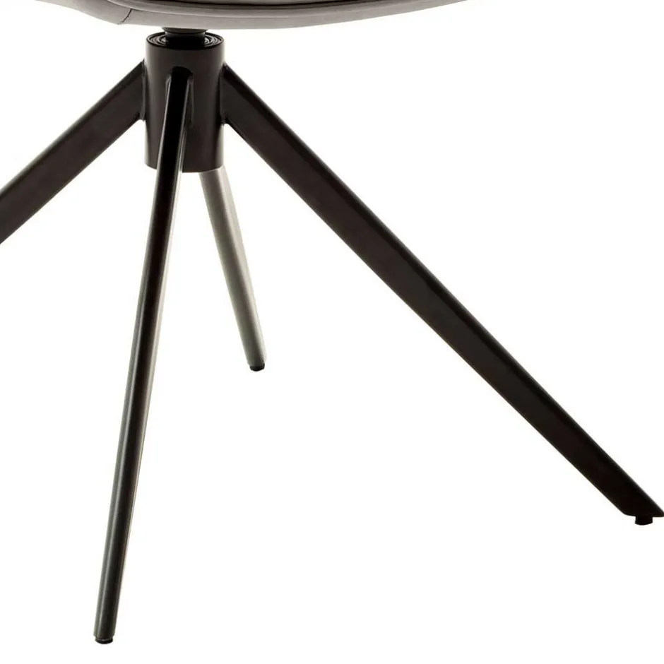 Wohnen Leder Esstischstühle in Creme - drehbar - Klimaca (2er Set)