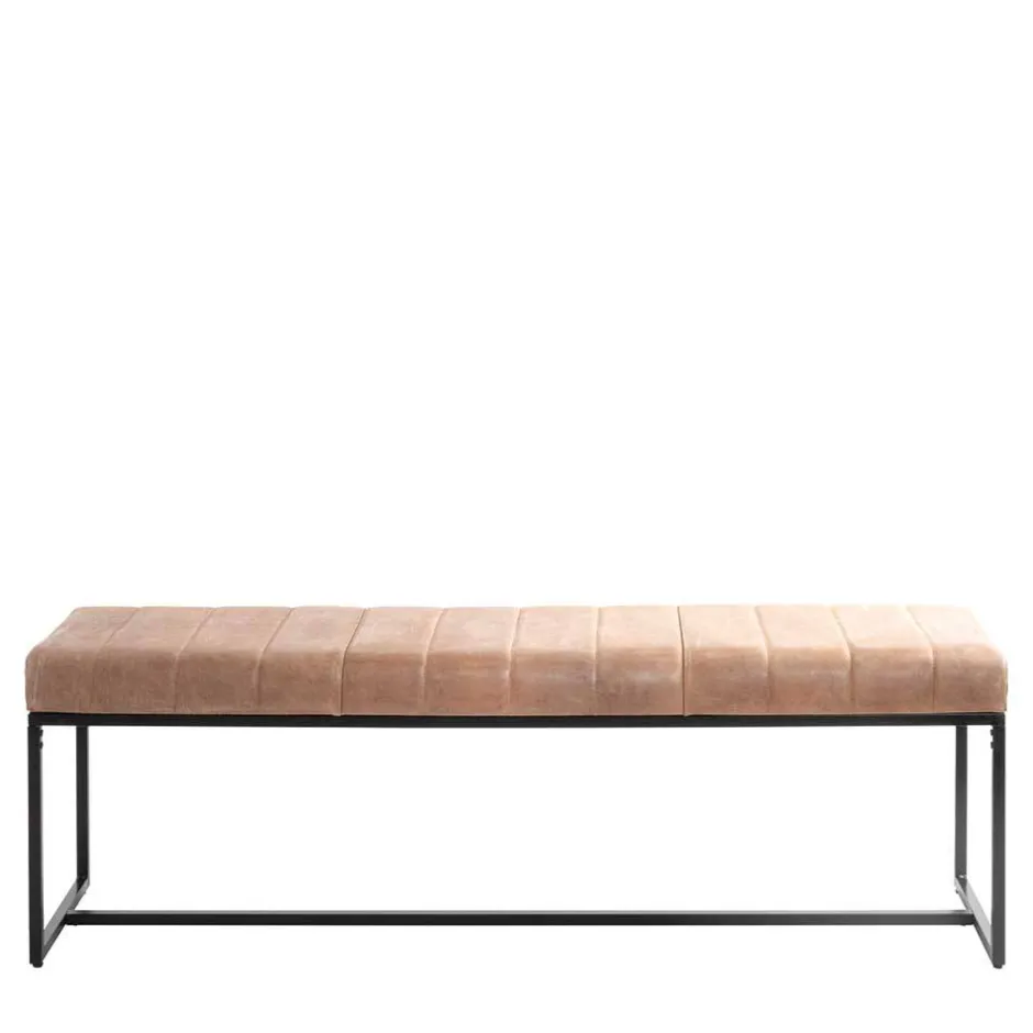 Wohnen Leder Polsterbank in Braun - Eccossi