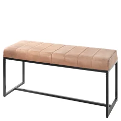 Wohnen Leder Polsterbank in Braun - Eccossi