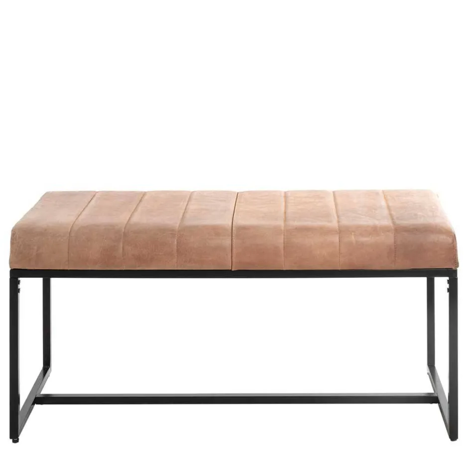 Wohnen Leder Polsterbank in Braun - Eccossi