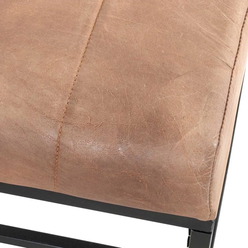 Wohnen Leder Polsterbank in Braun - Eccossi