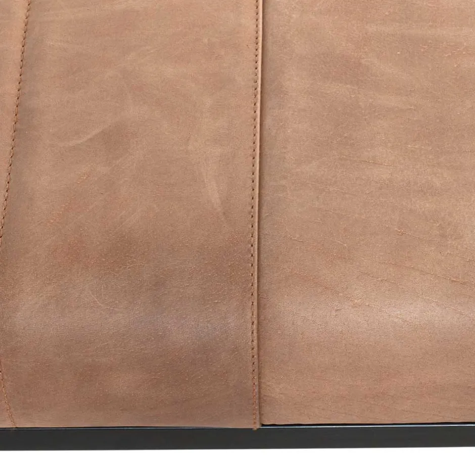 Wohnen Leder Polsterbank in Braun - Eccossi