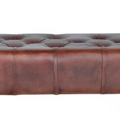 Wohnen Lederbank mit Knopfheftungen - Nofre