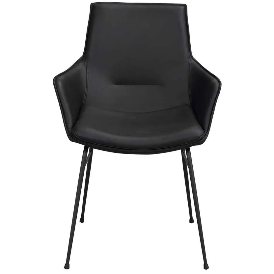 Lederstühle in Schwarz - Pomo (2er Set)^Wohnen