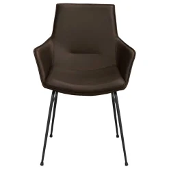 Lederstuhl mit Armlehnen in Braun - Unkorian (2er Set)^Wohnen Best