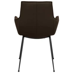 Lederstuhl mit Armlehnen in Braun - Unkorian (2er Set)^Wohnen Best