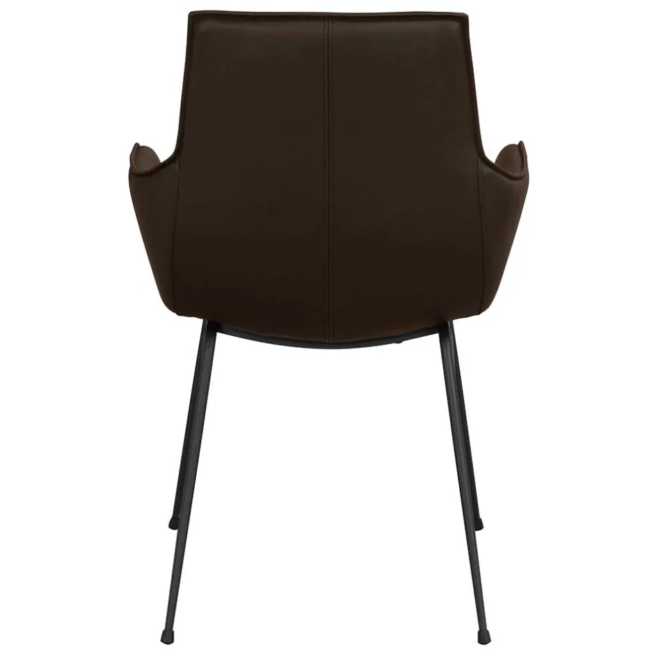 Lederstuhl mit Armlehnen in Braun - Unkorian (2er Set)^Wohnen Best