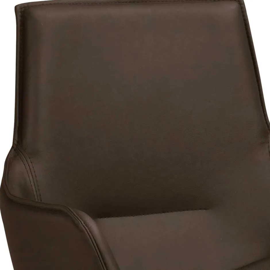 Lederstuhl mit Armlehnen in Braun - Unkorian (2er Set)^Wohnen Best