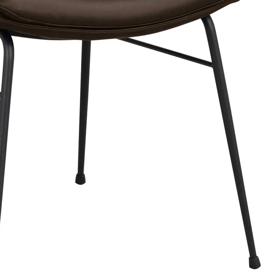 Lederstuhl mit Armlehnen in Braun - Unkorian (2er Set)^Wohnen Best