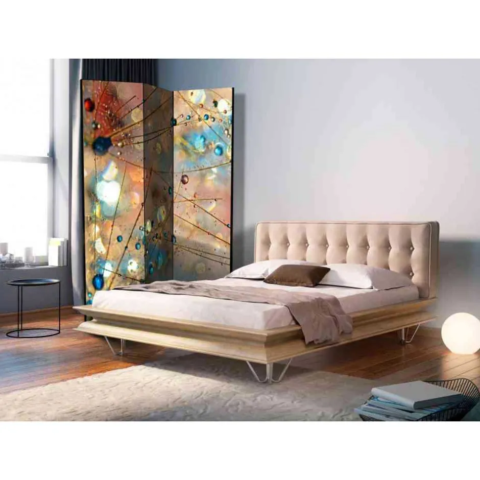 Wohnen Leinwand Paravent Buntes Tropfenspiel - Eva