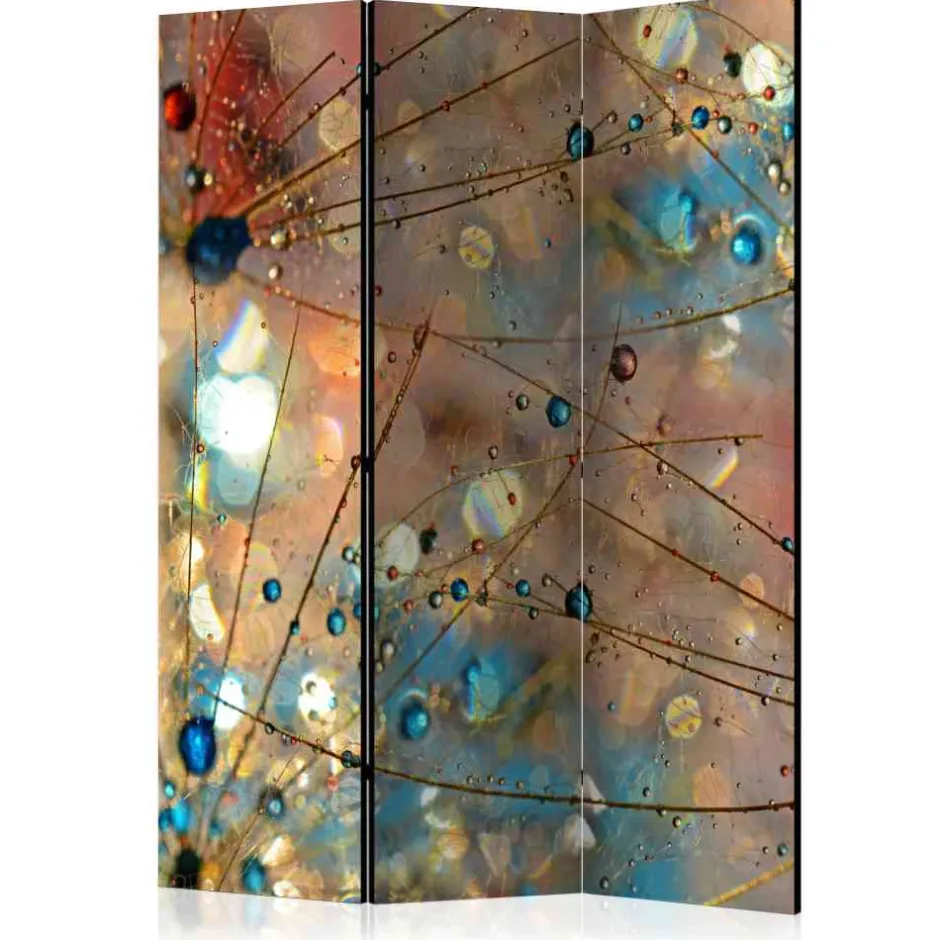 Wohnen Leinwand Paravent Buntes Tropfenspiel - Eva