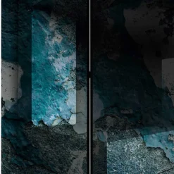 Leinwand Paravent in Blau & Grau bedruckt - Hincomi^Wohnen Online