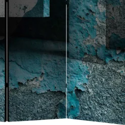 Leinwand Paravent in Blau & Grau bedruckt - Hincomi^Wohnen Online