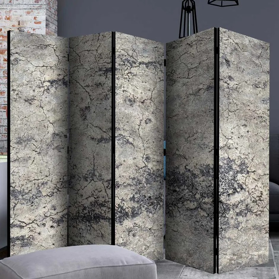 Leinwand Paravent in Steinoptik Grau - Contessa^Wohnen Online