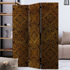 Wohnen Leinwand Paravent Keltische Ornamente - Graziello