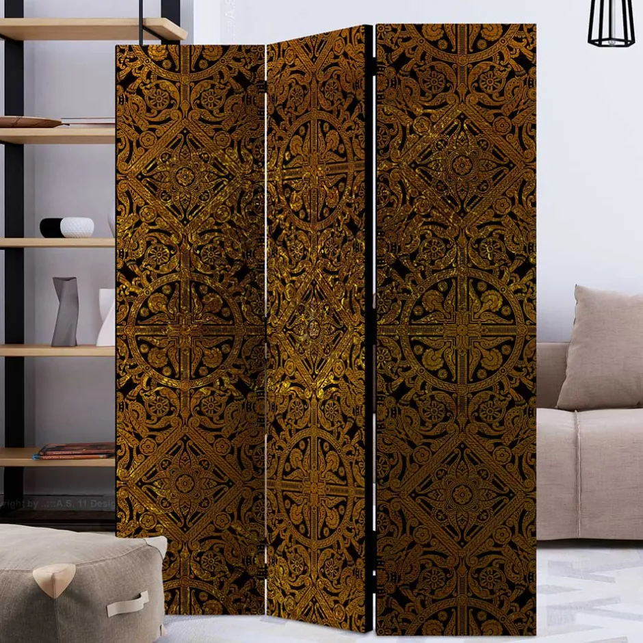 Wohnen Leinwand Paravent Keltische Ornamente - Graziello