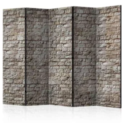 Wohnen Leinwand Paravent mit Mauermotiv - Jenbaro