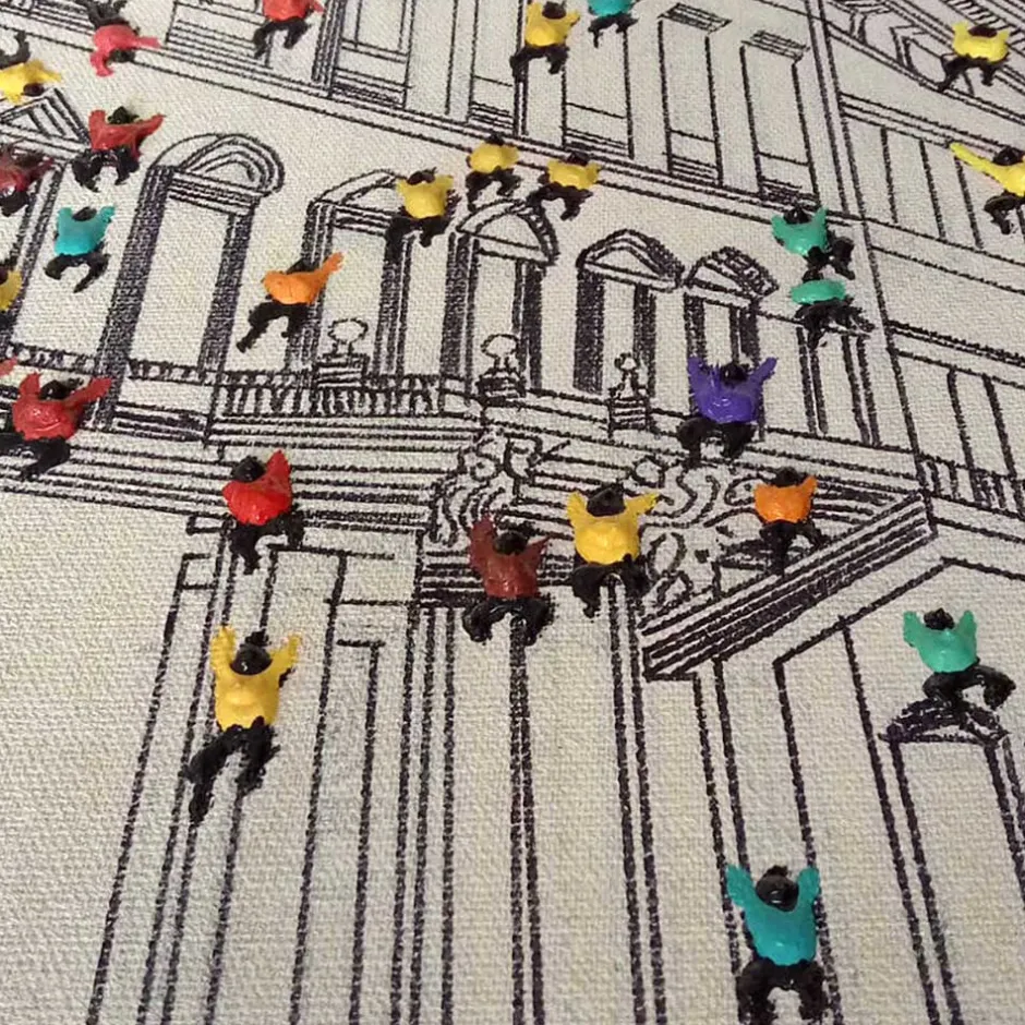 Leinwandbild mit Gebäuden und Menschen - Onesty^Wohnen Clearance