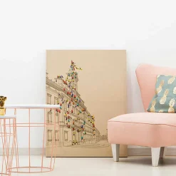 Leinwandbild mit Gebäuden und Menschen - Onesty^Wohnen Clearance