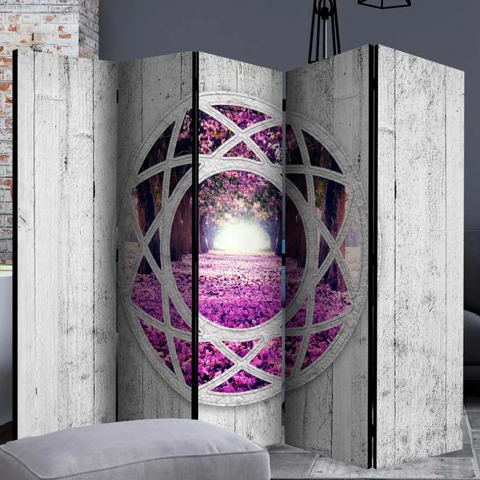 Wohnen Leinwand-Paravent aus drei oder fünf Elementen - Domniar