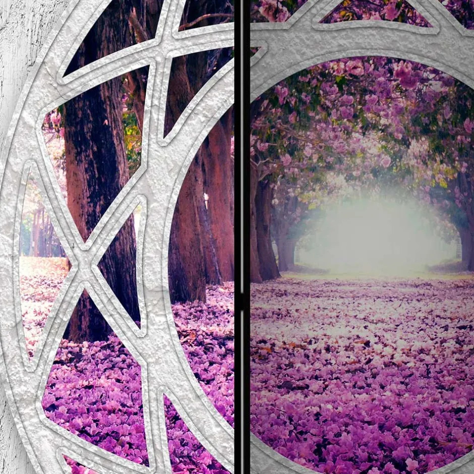 Wohnen Leinwand-Paravent aus drei oder fünf Elementen - Domniar