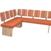 L-Form Eckbank in Orange und Eiche Natur - Cheze^Wohnen Best