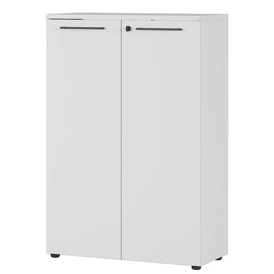 Wohnen Lichtgrauer Aktenschrank 80x120x40 abschließbar - Ofledio
