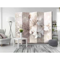 Lilien Motiv Paravent aus Leinwand - Lexiago^Wohnen Sale