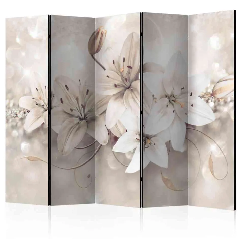 Lilien Motiv Paravent aus Leinwand - Lexiago^Wohnen Sale