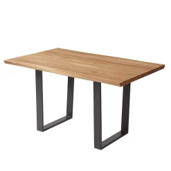 Live Edge Esstisch aus Wildeiche & Stahl - Sympatia^Wohnen Best