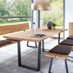 Live Edge Esstisch aus Wildeiche & Stahl - Sympatia^Wohnen Best