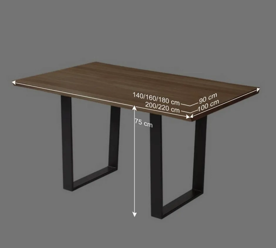 Live Edge Esstisch aus Wildeiche & Stahl - Sympatia^Wohnen Best