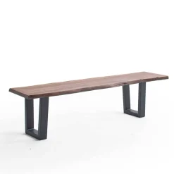 Wohnen Live Edge Esszimmerbank mit Trapezbeinen - Malinsia