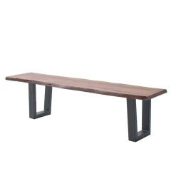 Wohnen Live Edge Esszimmerbank mit Trapezbeinen - Malinsia