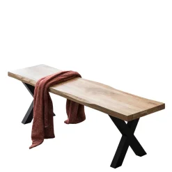 Wohnen Living Edge Bank aus Eiche Massivholz - Macress