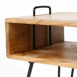 Wohnen Loft Design Nachttisch mit Holz Kasten - Garfagna