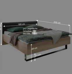 Loft Doppelbett & Schwebetüren Schrank - Licruva (vierteilig)^Wohnen