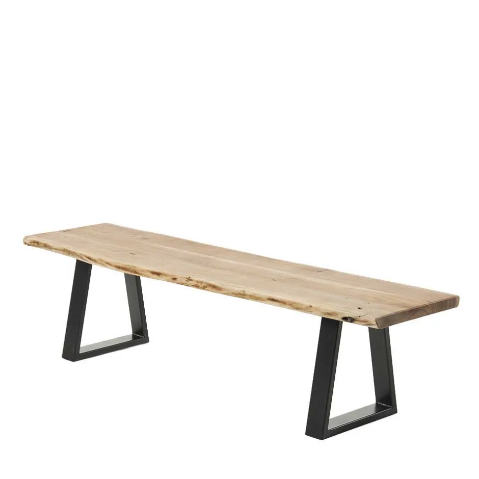 Loft Esszimmer Bank ohne Lehne Dumassa mit Baumkante Akazie^Wohnen Discount