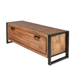 Wohnen Loft Flurmöbel Set Mendoza aus Akazie Massivholz (neunteilig)