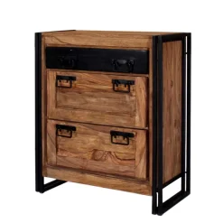 Wohnen Loft Flurmöbel Set Mendoza aus Akazie Massivholz (neunteilig)