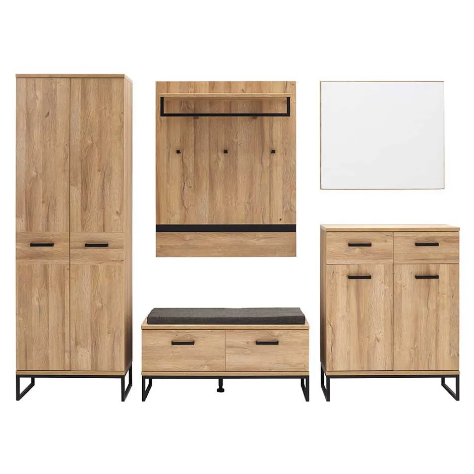 Wohnen Loft Möbel für Flur im Set - Truvisas (fünfteilig)