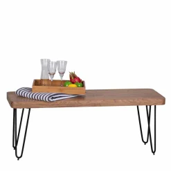 Loft Style Essbank mit Massivholz Akazie Lariona & Metall^Wohnen Best