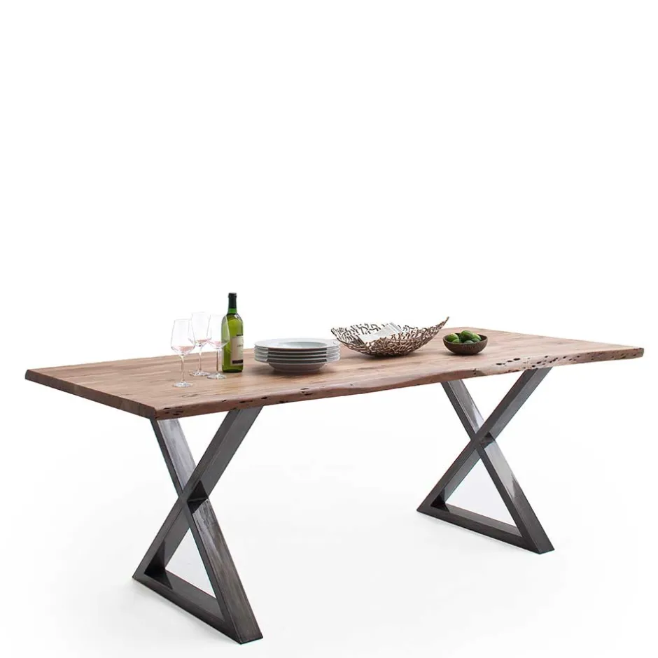 Loft Style Esszimmertisch mit Baumkanten - Locceri^Wohnen Discount